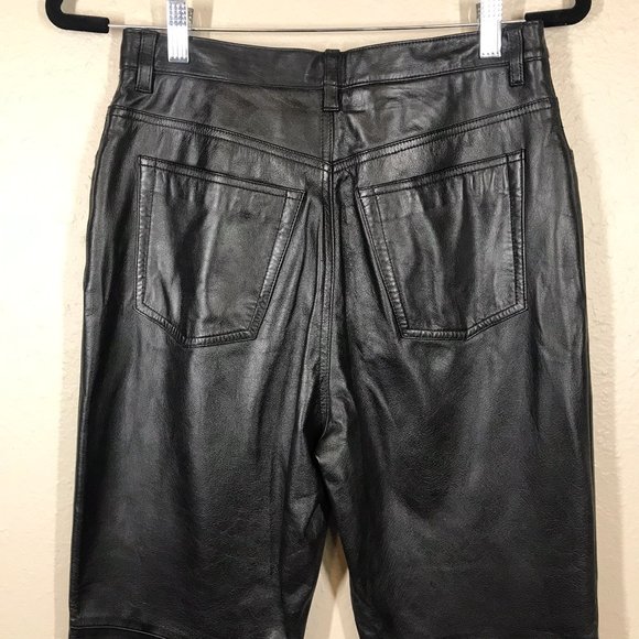 Vintage Jones New York Sport Black 100% Genuine Leather Pants - Picture 7 of 13
